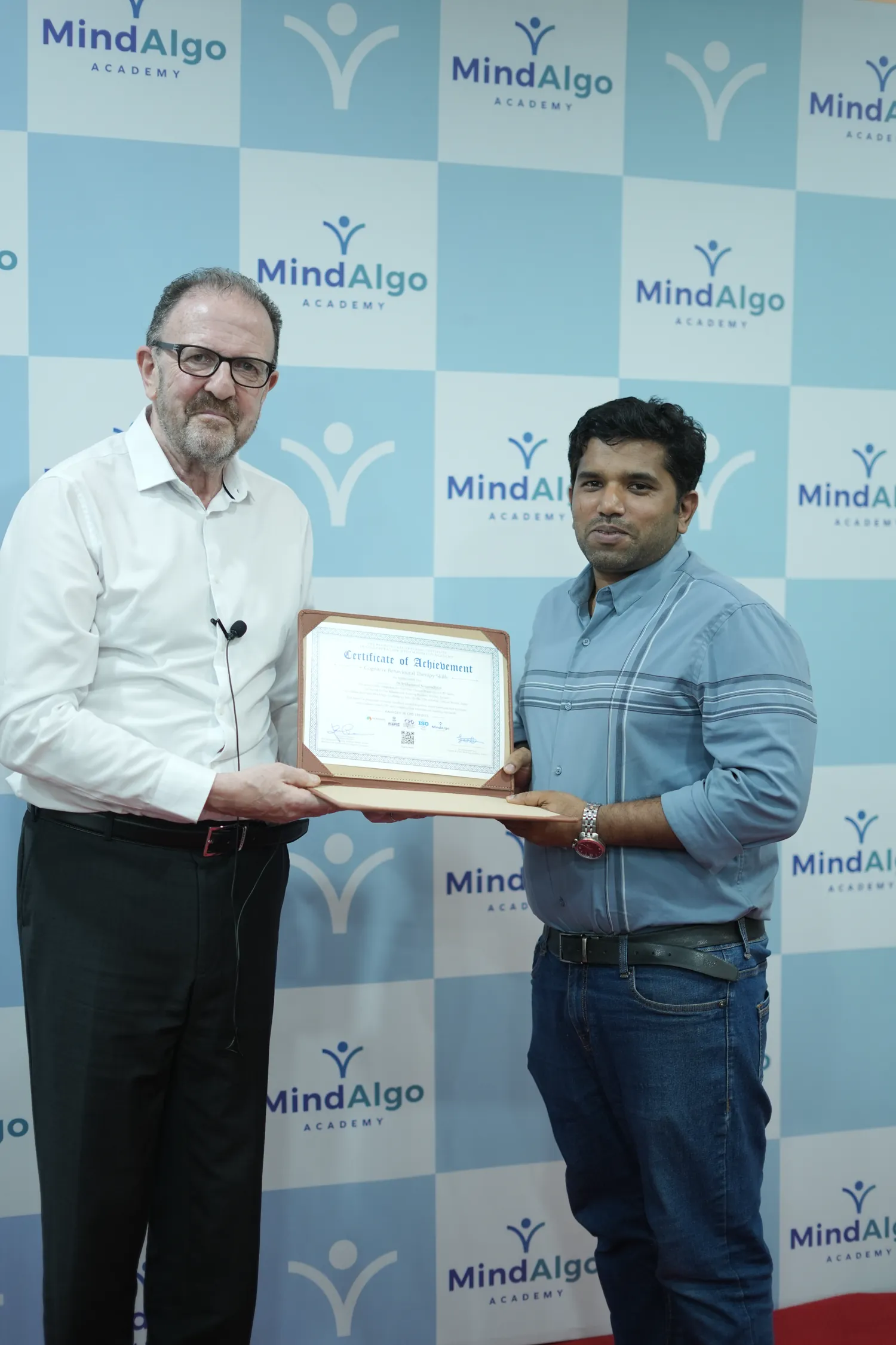 MindAlgo Academy graduate with their International Diploma in CBT certificate