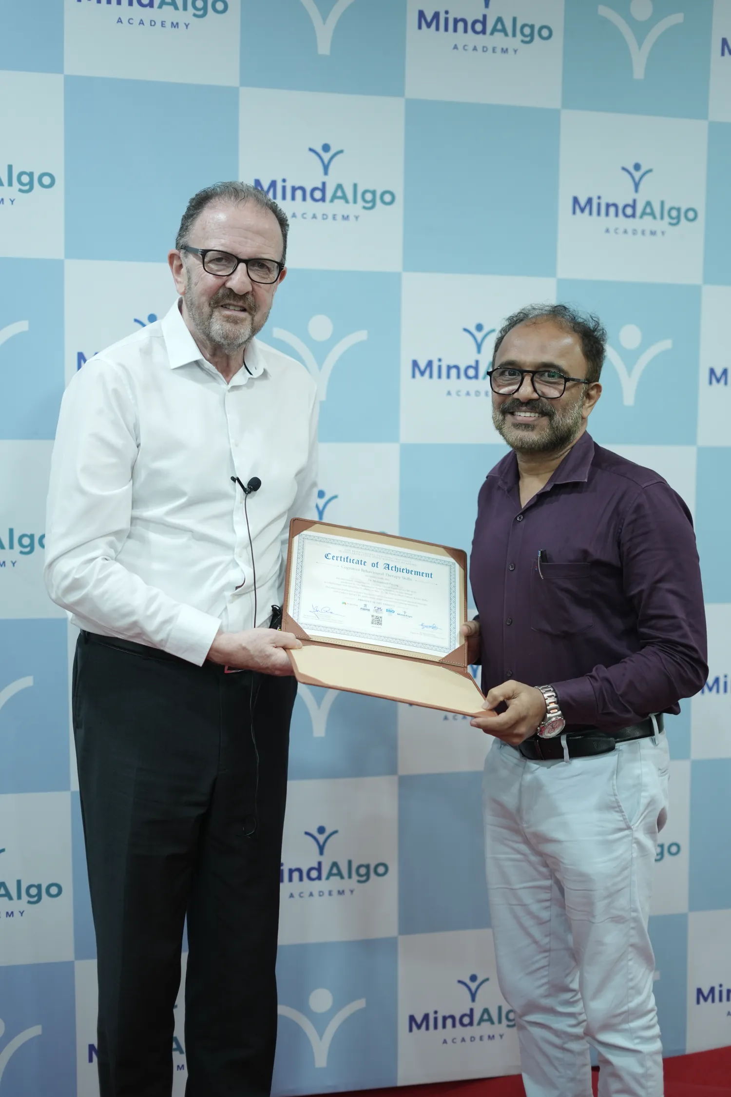 MindAlgo Academy graduate with their International Diploma in CBT certificate